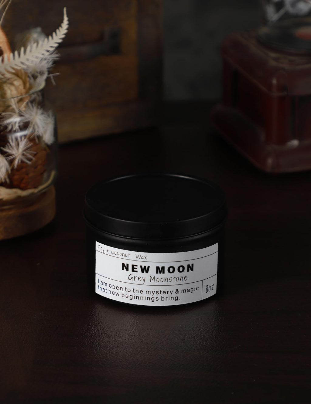 Obsidian Crystal Energy Candle, Good Aura Health Protection, Baltic Amber Chakra Magic Self-Care, Emotional Support, Encouragement and Affirmation Gift.(HEAL)