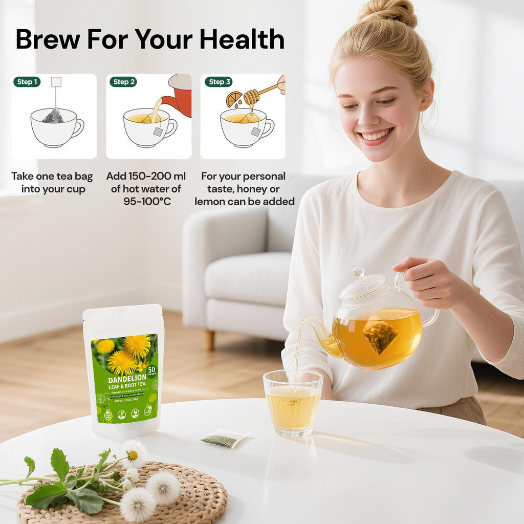 Ginseng Five Treasures Kidney Tea, Traditional Chinese Herbal TeaBags, Natural Kidney Cleanse Detox Tea for Women & Men, 7 Precious Ingredients Formula(1 Pack/25 Bags)
