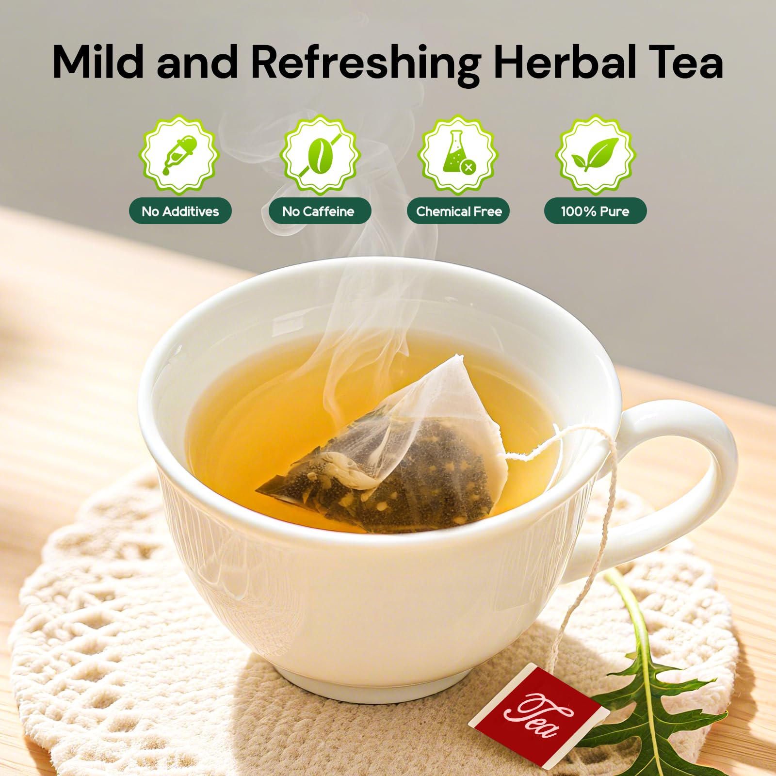 Ginseng Five Treasures Kidney Tea, Traditional Chinese Herbal TeaBags, Natural Kidney Cleanse Detox Tea for Women & Men, 7 Precious Ingredients Formula(1 Pack/25 Bags)