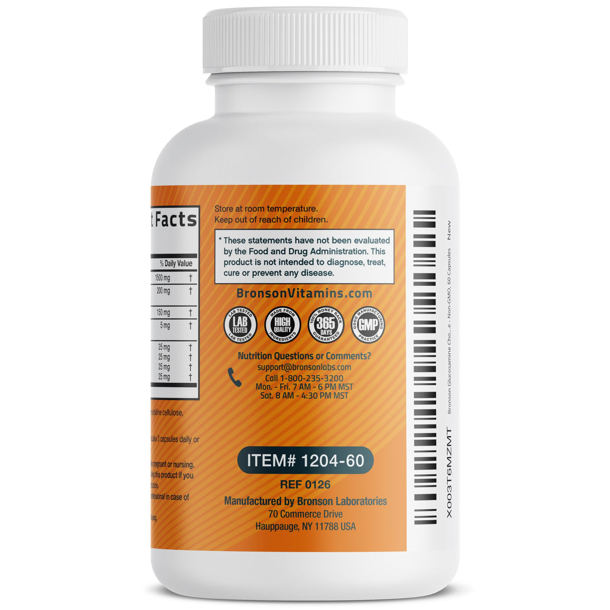 Bronson Glucosamine Chondroitin Turmeric & MSM Advanced Joint & Cartilage Formula, Supports Healthy Joints, Mobility & Cartilage - Non-GMO, 90 Capsules