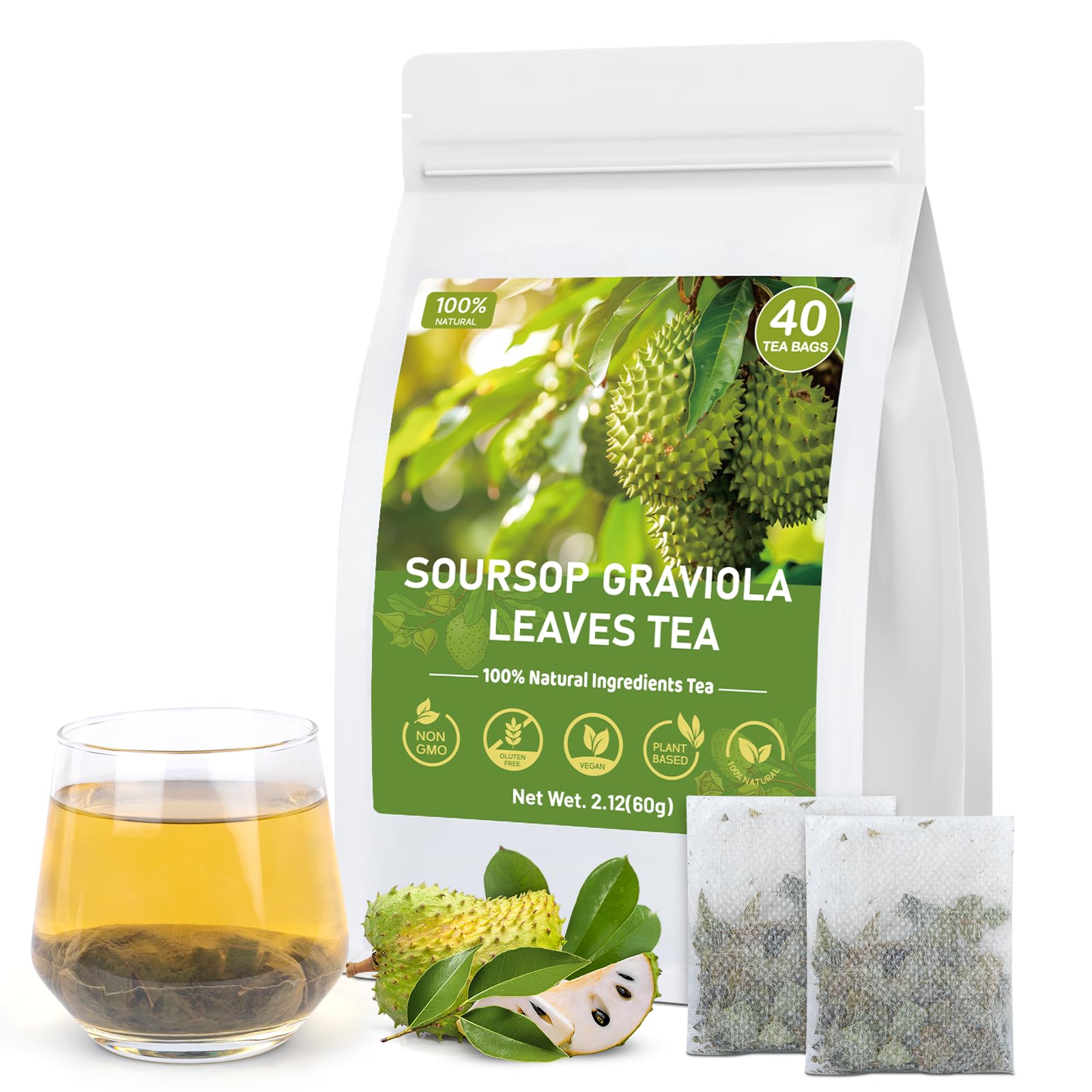Ginseng Five Treasures Kidney Tea, Traditional Chinese Herbal TeaBags, Natural Kidney Cleanse Detox Tea for Women & Men, 7 Precious Ingredients Formula(1 Pack/25 Bags)