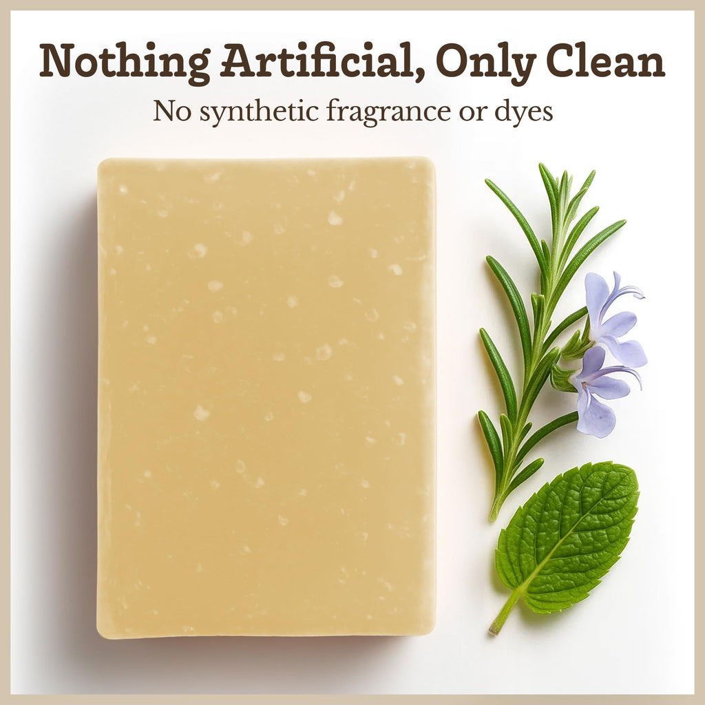 Southern Natural Goat Milk Soap Bar - Oatmeal Milk & Honey 3 Pack - For Dry Sensitive Skin. Natural, Handmade Soap For Men, Women, Kids, Face & Body