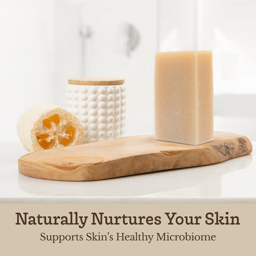 Southern Natural Goat Milk Soap Bar - Oatmeal Milk & Honey 3 Pack - For Dry Sensitive Skin. Natural, Handmade Soap For Men, Women, Kids, Face & Body