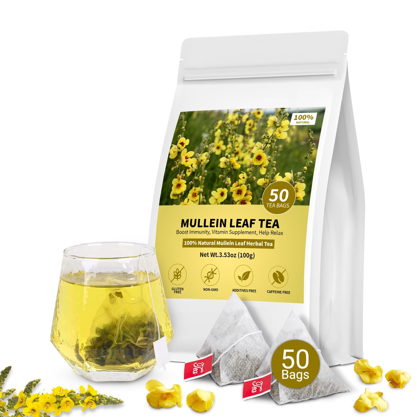 Ginseng Five Treasures Kidney Tea, Traditional Chinese Herbal TeaBags, Natural Kidney Cleanse Detox Tea for Women & Men, 7 Precious Ingredients Formula(1 Pack/25 Bags)
