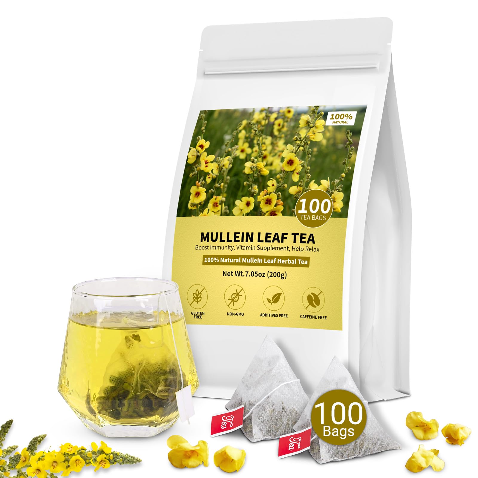Ginseng Five Treasures Kidney Tea, Traditional Chinese Herbal TeaBags, Natural Kidney Cleanse Detox Tea for Women & Men, 7 Precious Ingredients Formula(1 Pack/25 Bags)