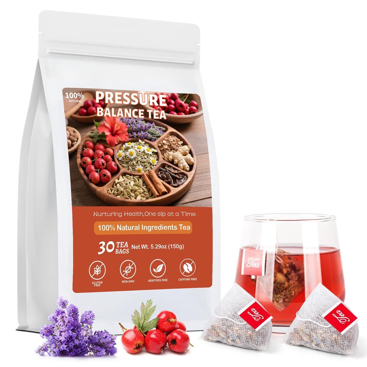 Ginseng Five Treasures Kidney Tea, Traditional Chinese Herbal TeaBags, Natural Kidney Cleanse Detox Tea for Women & Men, 7 Precious Ingredients Formula(1 Pack/25 Bags)