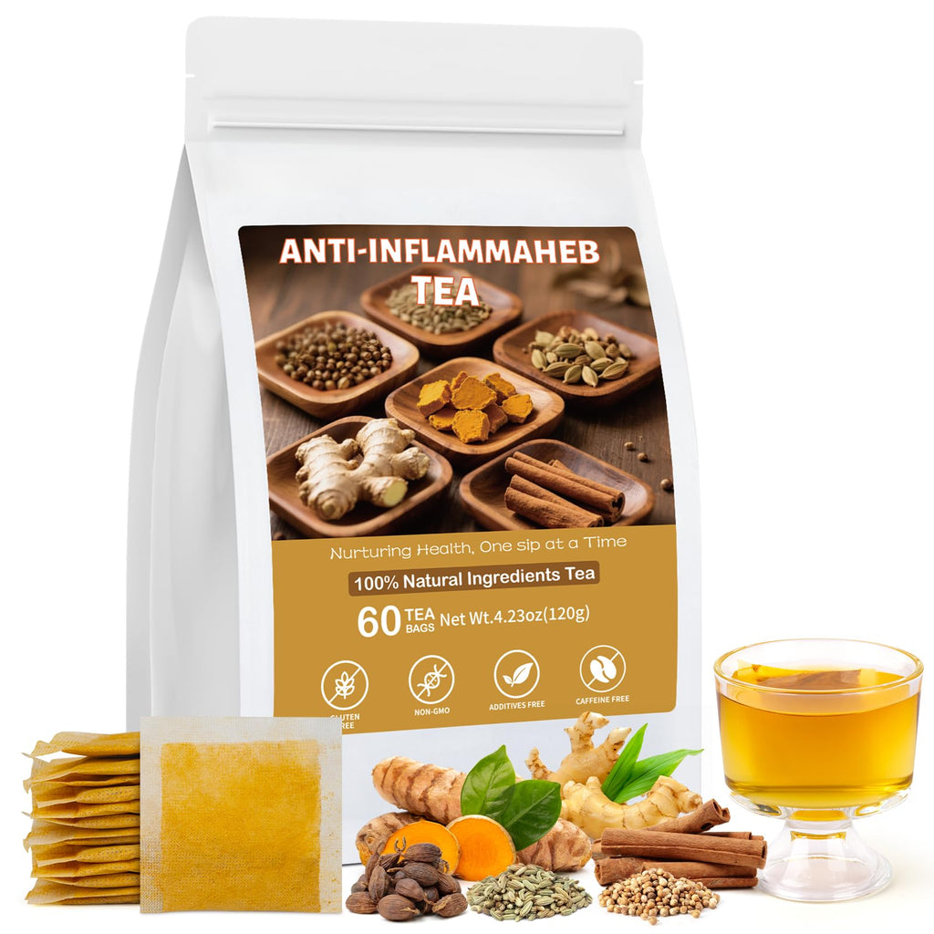 Ginseng Five Treasures Kidney Tea, Traditional Chinese Herbal TeaBags, Natural Kidney Cleanse Detox Tea for Women & Men, 7 Precious Ingredients Formula(1 Pack/25 Bags)