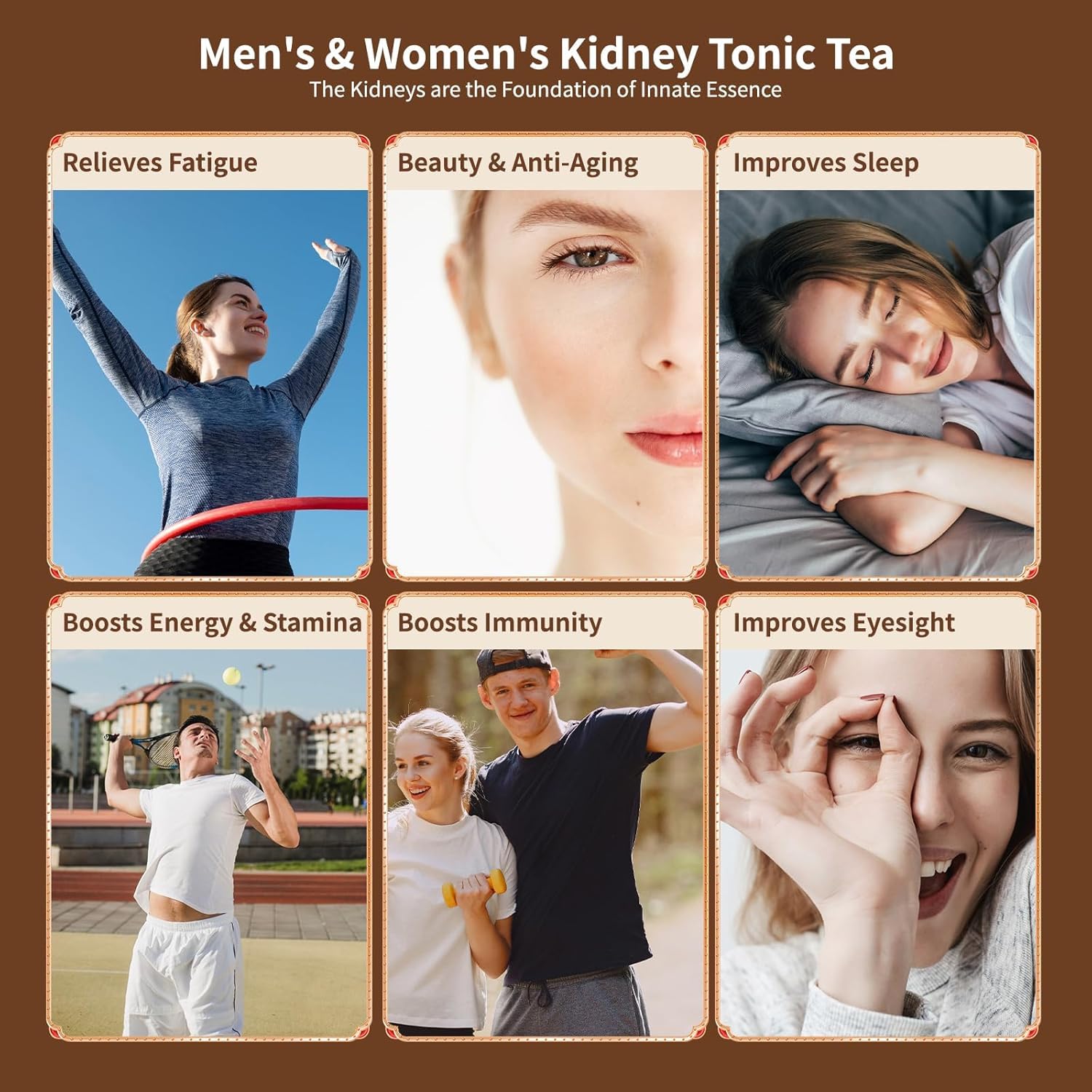 Ginseng Five Treasures Kidney Tea, Traditional Chinese Herbal TeaBags, Natural Kidney Cleanse Detox Tea for Women & Men, 7 Precious Ingredients Formula(1 Pack/25 Bags)
