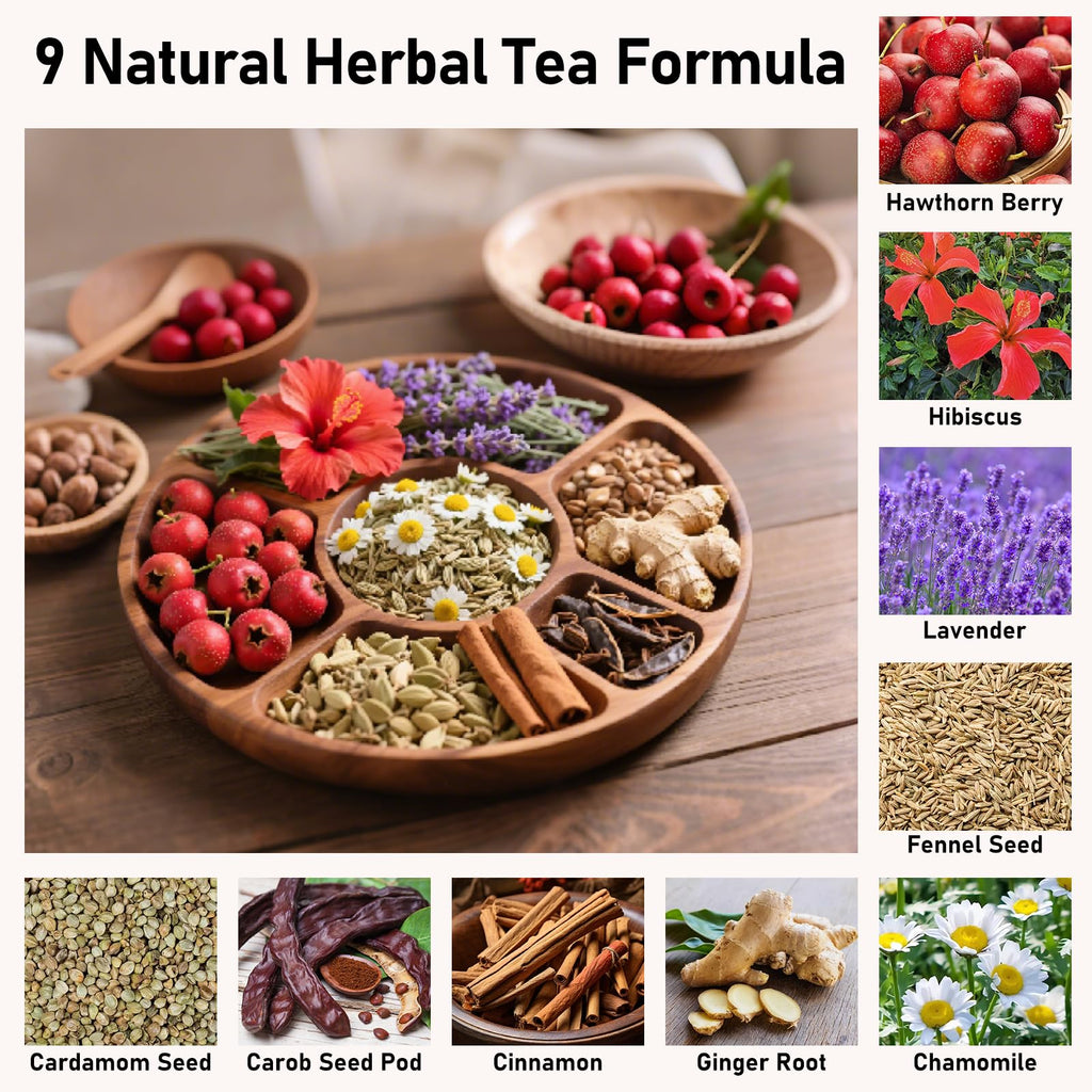 Ginseng Five Treasures Kidney Tea, Traditional Chinese Herbal TeaBags, Natural Kidney Cleanse Detox Tea for Women & Men, 7 Precious Ingredients Formula(1 Pack/25 Bags)